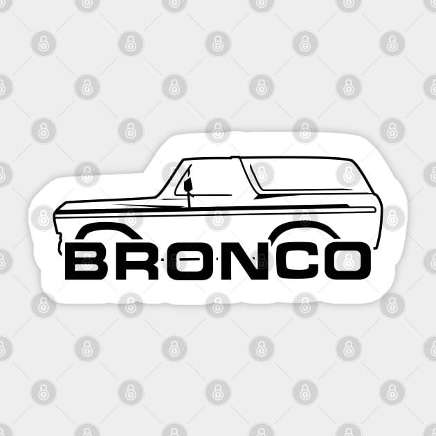 1978-1979 Bronco Side Black With New Logo Sticker by The OBS Apparel